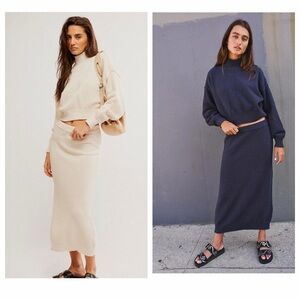 Free People Hailee Sweater Skirt Set